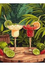 Ideyka Malowanie po numerach - Egzotyczne drink 30x40cm