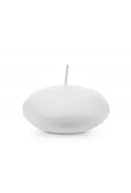 PartyDeco �wieca p�ywaj�ca matowa bia�y 8cm 4 szt