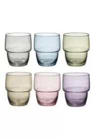 Secret de Gourmet Komplet kolorowych szklanek 6 x 280 ml