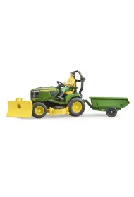 Traktorek John Deere z kosiark�, �y�k� przyczepk� i figurk� ogrodnika BRUDER BR-62104