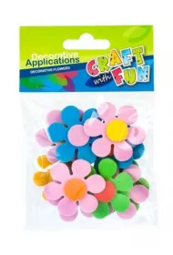 Craft with Fun Ozdoby dekoracyjne samoprzylepne piankowe Kwiaty