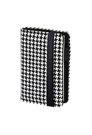 Notes A6 na gumk� w kratk� bia�o-czarny NP-60MD
