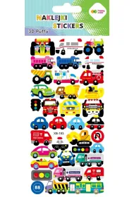 Happy Color Naklejki 3D PUFFY-Cars Vehicles 9.5x22 cm