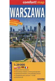 Comfort!map. Warszawa. Laminowany plan miasta, 1:29 000