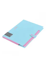 Teczka na zatrzask A4/5 przegr�dek PP Haze niebieska BERLINGO 327172