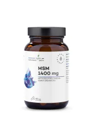Aura Herbals MSM 1400 mg, siarka organiczna Suplement diety 60 kaps.