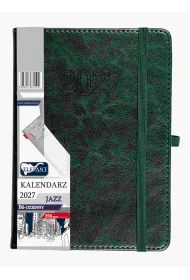 Kalendarz 2027 Jazz B6 dzienny zielony