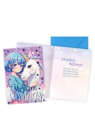 Kukartka Karnet urodziny dzieci�ce anime, dziewcz�ce, jednoro�ec PR-562