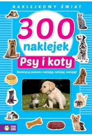 300 naklejek. Psy i koty