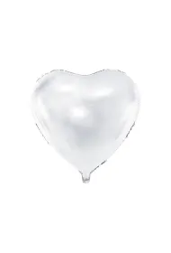 PartyDeco Balon foliowy Serce bia�y 61cm