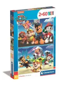 Puzzle 2x60 el. SuperColor. Paw Patrol Clementoni