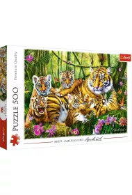 Puzzle 500 el. Rodzina tygrys�w Trefl