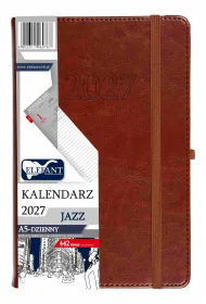 Kalendarz 2027 Jazz A5 dzienny br�zowy