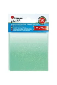 Titanum Notes samoprzylepny transparentny 75x75mm 50 kartek