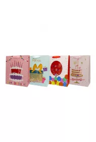 incood. Torba prezentowa 26x62 tort urodzinowy mix