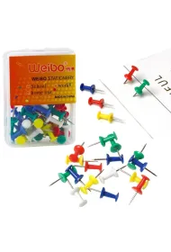 LeanToys Pinezki biurowe kolorowe 40 szt