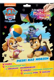 Pieski nad morzem. Psi Patrol. Zdrapuj, koloruj, naklejaj