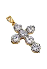 Zawieszka Krzy�yk z Cyrkoniami 34x23mm