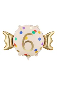 PartyDeco Balon foliowy Cukierek   6  , 61x37 cm, mix  1 op. / 1 szt.