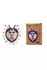 Puzzle drewniane eko 73 el. �nie�ny husky A4 PuzzleOK