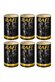 Rafi Classic Karma mokra dla psw z drobiem Zgrzewka 6 x 1.24 kg