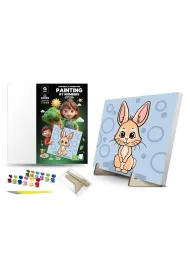 Qbee Malowanie po numerach - Uroczy kr�liczek 25x25cm
