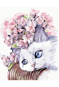 ArtiFly Malowanie po numerach - Zamylony kotek 40x50cm