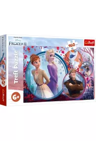 Puzzle 160 el. Siostrzana przygoda. Disney Frozen 2 Trefl