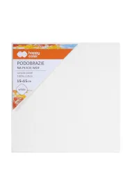Podobrazie bawe�niane impregnowane bia�e 15x15 tablica MDF 4mm Happy Color