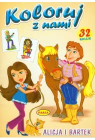 Koloruj z nami. Alicja i Bartek