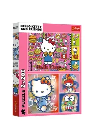 Puzzle 2x200 el. Hello Kitty i przyjaciele Trefl