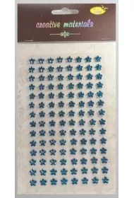 Galeria Hobby Stiker z kryszta�kami Kwiaty turkusowe 8mm 112 szt.