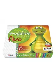 Koma-Plast Modelina fluorescencyjna 6 szt.