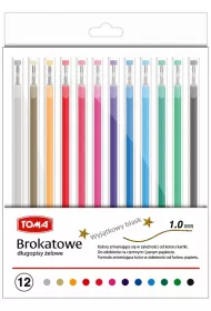 Toma D�ugopisy �elowe brokatowe Metalic 12 kolor�w
