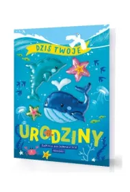 Pan Dragon Karnet XXL Urodziny ocean z naklejkami
