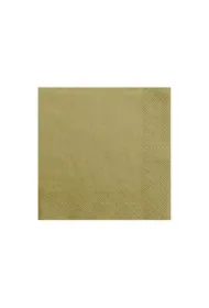 PartyDeco Serwetki tr�jwarstwowe z�oty 33x33cm