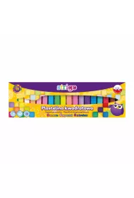 Strigo Plastelina kwadratowa 18 kolor�w (6x neonowy, 6x pastelowy, 6x brokatowy) 18 szt.