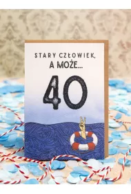 Absztyfikant Kartka Stary cz�owiek a mo�e 40