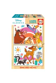 Puzzle drewniane 2x16 el. Kr�l Lew Bambi Educa