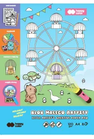Kolorowanka Blok Ma�ego Artysty Kapibara, KAPI FUN, 120g/m2, A4, 8 ark, Happy Color
