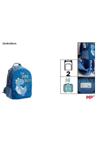 Mp Main Paper Plecak dwukomorowy Dino Park granatowy 22x9x29cm