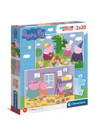 Puzzle 2x20 el. SuperColor. �winka Peppa Clementoni