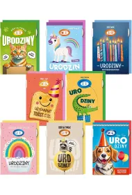 Karnet B6 Urodziny przesuwne dzieci�ce mix