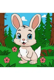 Malowanie po numerach - Magiczny kr�lik Kids 25x25cm Ideyka