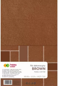 Happy Color Filc dekoracyjny br�zowy 20x30cm, 1.5mm
