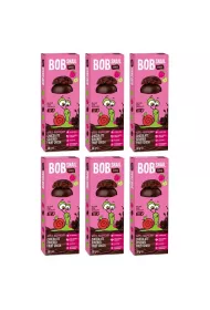 Bob Snail Przekska jabkowo-malinowa w ciemnej czekoladzie Zestaw 6 x 30 g