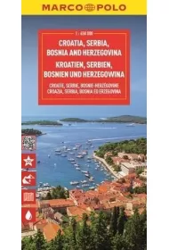 Chorwacja, Serbia, Bo�nia i Hercegowina. Mapa drogowa w skali 1:650 000