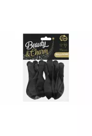 Godan Balony Beauty&Charm metaliki czarne 10 szt.
