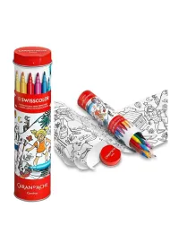 Carandache Flamastry akwarelowe Swisscolor z kolorowank� 10 szt.