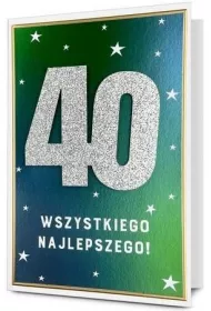 Karnet okazjonalny B6 z kopert� 40 Urodziny PAN DRAGON PD HM200-3282